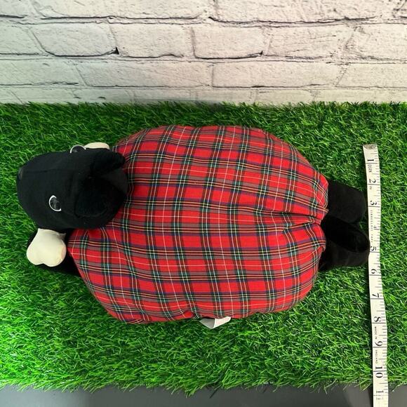 Vintage Avon Red Plaid Massaging Scottie Scotty Dog Plush Pillow Tested - Picture 5 of 9